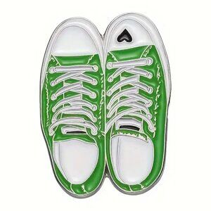 GREEN CONVERSE CHUCK TAYLOR ALL STAR SNEAKERS SHOES OIL DRIPPED ENAMEL PIN NWT